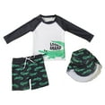 thumbnail image 1 of Tiijoy Little Boys Cartoon Short Sleeve Rash Guard Swimsuit with Swim Cap, 3-Piece, Sizes 0-6, 1 of 6