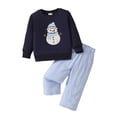 thumbnail image 1 of Tiijoy Little Boys Christmas Outfits Xmas Graphic Pullover Sweatshirt Pants, Sizes 5-6, 1 of 8