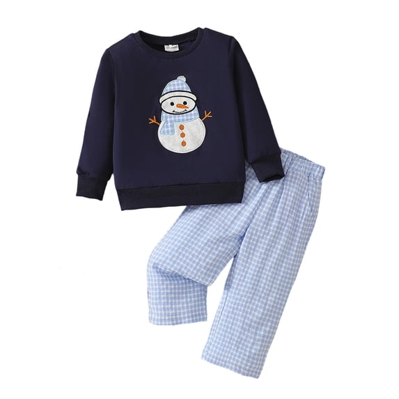 Tiijoy Little Boys Christmas Outfits Xmas Graphic Pullover Sweatshirt Pants, Sizes 5-6
