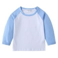 thumbnail image 1 of Tiijoy Little Boys Cotton Long Sleeve T Shirt Color Block Unisex Casual Tshirt, Sizes 6-7, 1 of 8
