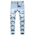 thumbnail image 1 of Tiijoy Little Boys Denim Ripped Jeans Fit Stretch Straight Leg Jeans, Sizes 3-16, 1 of 8