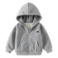 thumbnail image 1 of Tiijoy Little Boys Fleece Zip Up Hoodie Casual Comfy Hooded Jacket Outerwear, Sizes 5-6, 1 of 3
