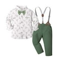 thumbnail image 1 of Tiijoy Little Boys Formal Suit Party Birthday Dress Shirt Suspenders Pants Set, Sizes 5-6, 1 of 4