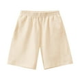 thumbnail image 1 of Tiijoy Little Boys High Rise Knit Casual Shorts Solid Plain Knee-Length Active Shorts, 1 of 2