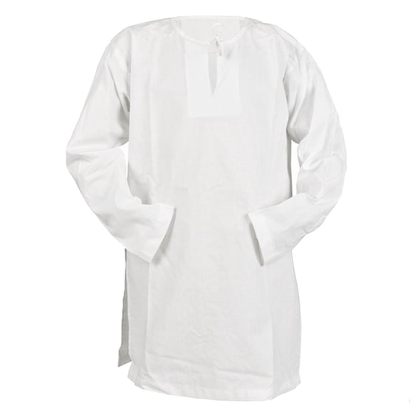 Tiijoy Little Boys Long Shirt Solid Lace-Up Loose Long Sleeve Tunic Top