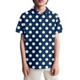 thumbnail image 1 of Tiijoy Little Boys Polka Dot Polo Shirt Casual Short Sleeve Shirt Undershirt, Sizes 3-14, 1 of 3