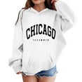 thumbnail image 1 of Tiijoy Little Girl's Hoodie Chicago Print Hooded Pullover Sweatshirt, Sizes 5-6, 1 of 3