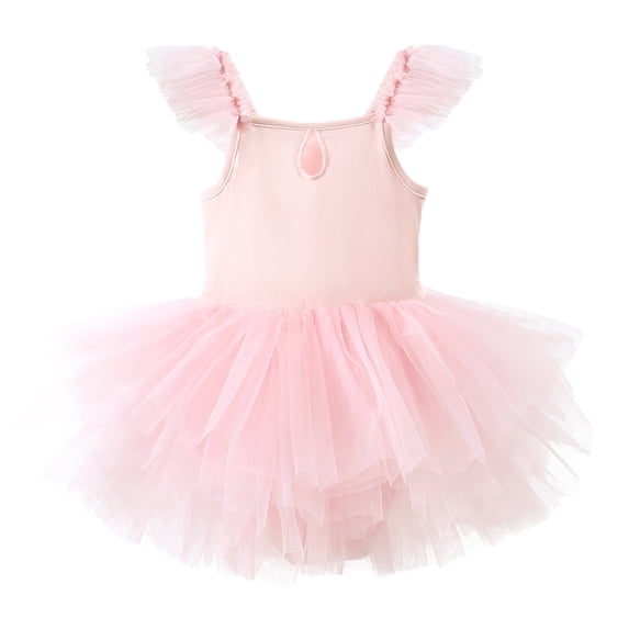Tiijoy Little Girls Ballet Dance Camisole Dress Ballerina Tutu Skirted Leotards, Sizes 5-6