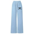 thumbnail image 1 of Tiijoy Little Girls Bow Athletic Sweatpants Loose Fit Straight Leg Trousers, Sizes 4-13, 1 of 3
