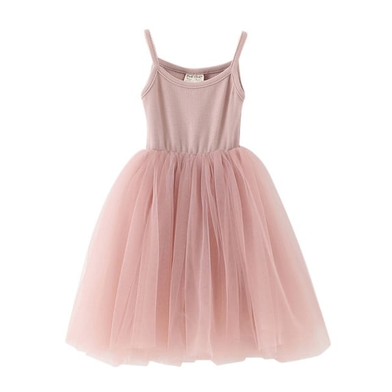 Tiijoy Little Girls Camisole Tutu Dress Spaghetti Strap Tulle Princess Dress, Sizes 5-6