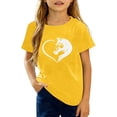 thumbnail image 1 of Tiijoy Little Girls Casual Graphic Tee Horse Short Sleeve Crewneck T Shirt, Sizes 3-13, 1 of 3