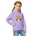 thumbnail image 1 of Tiijoy Little Girls Cute Highland Cow Hoodie Kids Casual Cozy Hooded Sweatshirt, Purple, 1 of 3