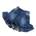 thumbnail image 1 of Tiijoy Little Girls Double Layer Ruffled Denim Shorts Summer Cute Skorts, Sizes 5-6, 1 of 4