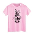 thumbnail image 1 of Tiijoy Little Girls Easter Short Sleeve Tee Letter Rabbit Crewneck T-Shirt, Sizes 3-13, 1 of 3