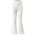 thumbnail image 1 of Tiijoy Little Girls Flare Pants School Uniform Solid High Rise Stretch Pull On Trousers, 1 of 4