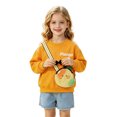 thumbnail image 1 of Tiijoy Little Girls Fruit Graphic Sweatshirt with 3D Bag Casual Cute Crewneck Pullover, Yellow, 1 of 4