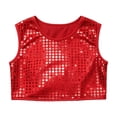 thumbnail image 1 of Tiijoy Little Girls Glitter Sequins Crop Top Stage Performance Dance Sleeveless Tank Tops, 1 of 3