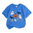thumbnail image 1 of Tiijoy Little Girls Halloween Graphic Tee Short Sleeve Crew Neck T Shirt Top, Sizes 5-6, 1 of 3