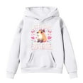 thumbnail image 1 of Tiijoy Little Girls Hoodie Capybara Print Casual Hooded Sweatshirt Pullover, Sizes 6-7, 1 of 3