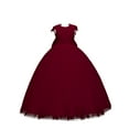thumbnail image 1 of Tiijoy Little Girls Lace Tulle Dress Sleeveless Wedding Bridesmaid Pageant Gown Flower Girls Dress, Sizes 6-7, 1 of 6
