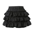 thumbnail image 1 of Tiijoy Little Girls Layered Ruffles Skort High Wast Princess Mini Skirt, Sizes 6-7, 1 of 7