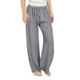 thumbnail image 1 of Tiijoy Little Girls Lightweight Linen Pants Summer Loose Straight Leg Trousers, Sizes 4-14, 1 of 6