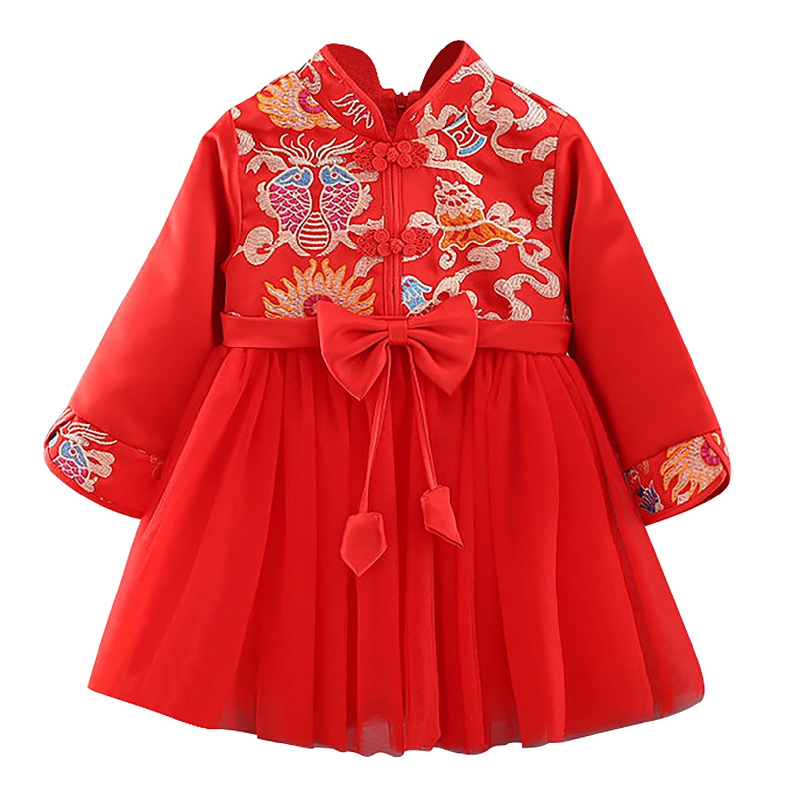 Tiijoy Little Girls Long Sleeve Chinese Tutu Dress Embroidery Cheongsam Dress, Sizes 5-6 - Walmart.com Tiijoy Little Girls Long Sleeve Chinese Tutu Dress Embroidery Cheongsam Dress, Sizes 5-6 - Walmart.com