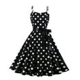 thumbnail image 1 of Tiijoy Little Girls Polka Dots A Line Dress Spaghetti Strap Princess Dress, Sizes 6-7, 1 of 2