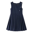 thumbnail image 1 of Tiijoy Little Girls School Uniform Dress Sleeveless Square Neck Pleated Dress, Sizes 5-6, 1 of 2