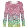 thumbnail image 1 of Tiijoy Little Girls Sequin Print Long Sleeve T-Shirt Crew Neck Fashion Pullover T Shirt, 1 of 3