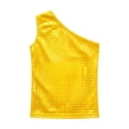 thumbnail image 1 of Tiijoy Little Girls Shiny One Shoulder Sequin Tank Top Performance Dance Sleeveless Tops, 1 of 3