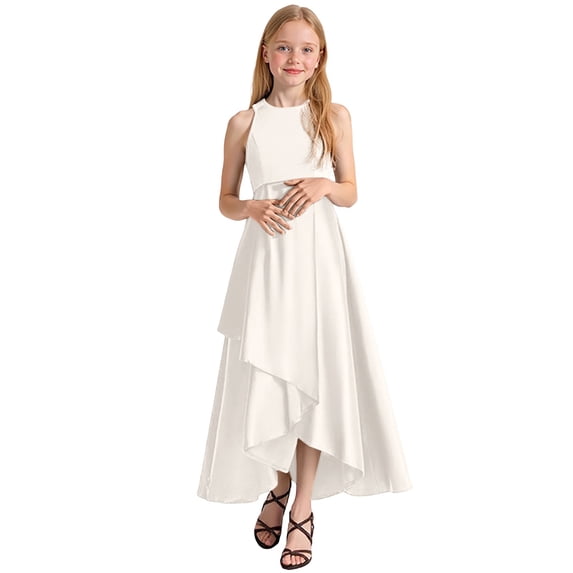 Tiijoy Little Girls Sleeveless Piano Dress Princess Pageant Evening Gown, Sizes 5-6