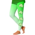 thumbnail image 1 of Tiijoy Little Girls St. Patrick's Day Leggings Kids Stretch Athletic Tights, Sizes 1-12, 1 of 4