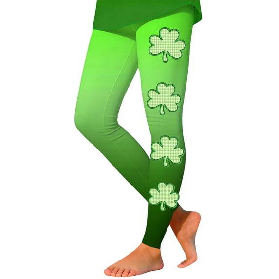 Tiijoy Little Girls St. Patrick's Day Leggings Kids Stretch Athletic Tights, Sizes 1-12