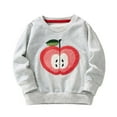 thumbnail image 1 of Tiijoy Little Girls Sweatshirt Graphic Embroidery Crew Neck Sweatshirts, Sizes 6-7, 1 of 7