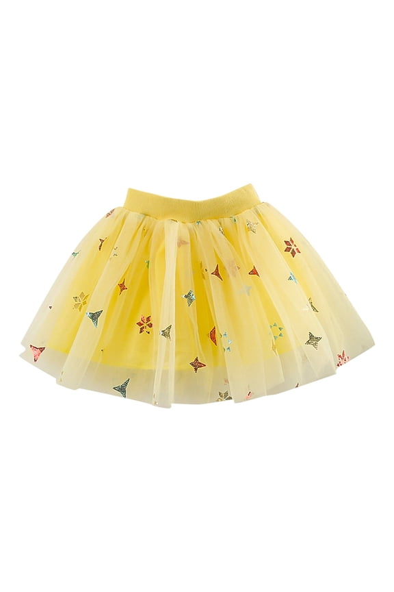 Little Girls Tulle Tutu Skirt Princess Party Mesh Skirt Pettiskirt, Sizes 5-6