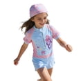 thumbnail image 1 of Tiijoy Little Girls UPF 50+ Short Sleeve Rash Guard Swimsuit Cute Swimwear, Sizes 3-12, 1 of 4