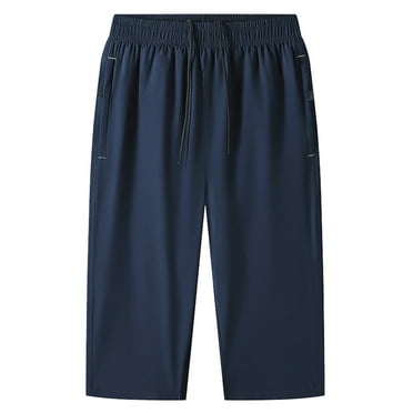 Tiijoy Men's Stretch Breathable Athletic 3/4 Pants Casual Lightweight Everyday Capri Pants