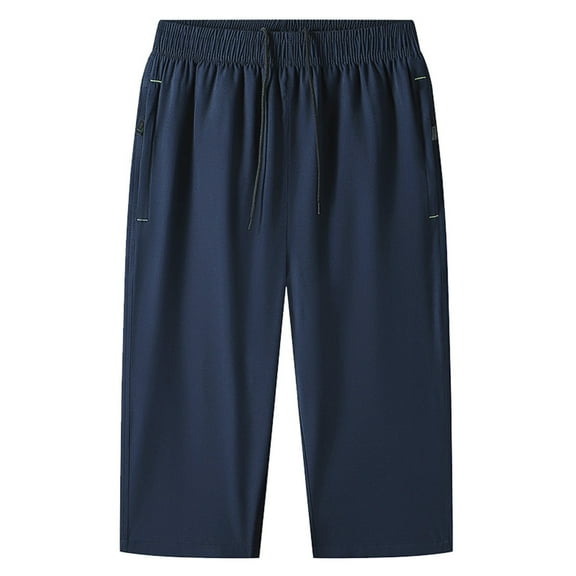 Tiijoy Men's Stretch Breathable Athletic 3/4 Pants Casual Lightweight Everyday Capri Pants