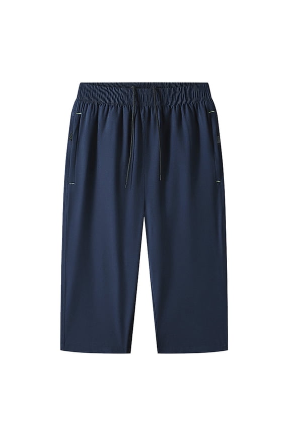 Men's Stretch Breathable Athletic 3/4 Pants Casual Lightweight Everyday Capri Pants