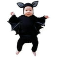 thumbnail image 1 of Tiijoy Boys Halloween Bat Batwing Sleeve Jumpsuit with Hood, Sizes 6M, 1 of 4