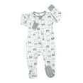 thumbnail image 1 of Tiijoy Boys One-Piece Footies Zipper Long Sleeve Sleeper Jumpsuit, Sizes 3-6M, 1 of 1