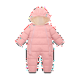 thumbnail image 1 of Tiijoy Newborn Boys Winter Fleece Hooded Jumpsuit Padded Snowsuit Romper, Sizes 6-12M, 1 of 5
