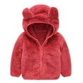 thumbnail image 1 of Tiijoy Girls Coat Winter Bear Ears Hooded Outerwear Jacket, Sizes 6-12M, 1 of 4