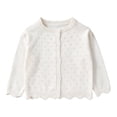 thumbnail image 1 of Tiijoy Newborn Girls Lace Knitted Cardigan Fall Long Sleeve Button Front Sweater, Beige, 1 of 5