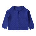 thumbnail image 1 of Tiijoy Newborn Girls Lace Knitted Cardigan Fall Long Sleeve Button Front Sweater, Blue, 1 of 5