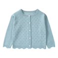thumbnail image 1 of Tiijoy Newborn Girls Lace Knitted Cardigan Fall Long Sleeve Button Front Sweater, 1 of 4