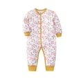 thumbnail image 1 of Tiijoy Newborn Girls Long Sleeve Jumpsuit Snug Fit Soft Romper Baby Onesie, Sizes 3-6M, 1 of 2
