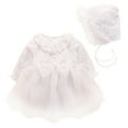 thumbnail image 1 of Tiijoy Newborn Girls Long Sleeve Ruffle Lace Dress Party Pageant Princess Baptism Dress, Sizes 6-9M, 1 of 1