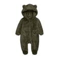 thumbnail image 1 of Tiijoy Girls Soft One-Piece Footies Winter Warm Jumpsuit Union Suit Pajama, Sizes 0-3M, 1 of 6